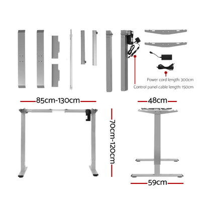 Artiss Standing Desk Motorised 120CM White Oak