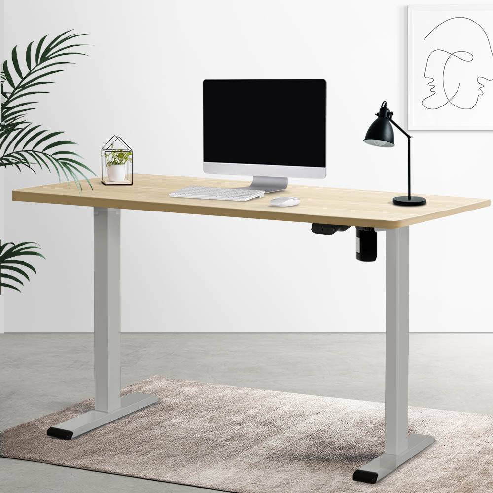 Artiss Standing Desk Motorised 140CM White Oak