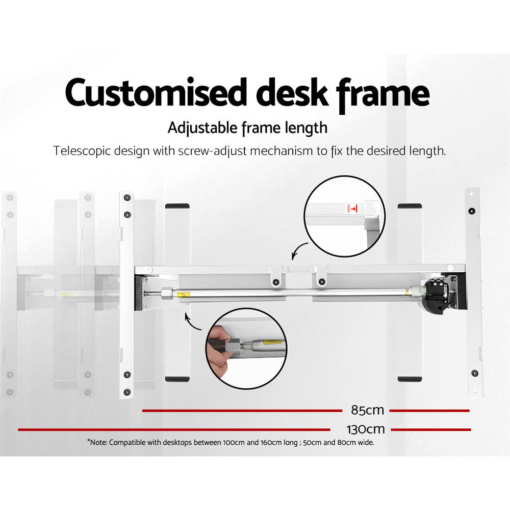 Artiss Standing Desk Motorised Sit Stand Desks Walnut 120CM