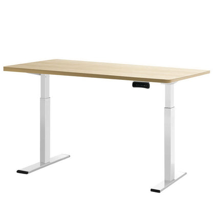 Artiss Standing Desk Motorised Dual Motor 140CM White Oak