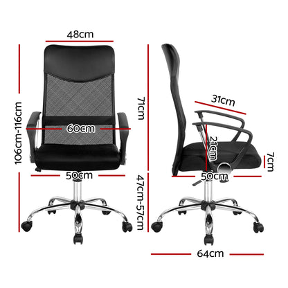 Artiss Mesh Office Chair High Back Black