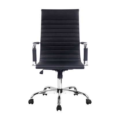 Artiss Office Chair PU Leather High Back Black