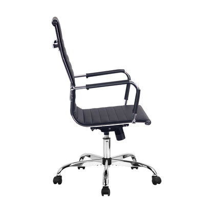 Artiss Office Chair PU Leather High Back Black