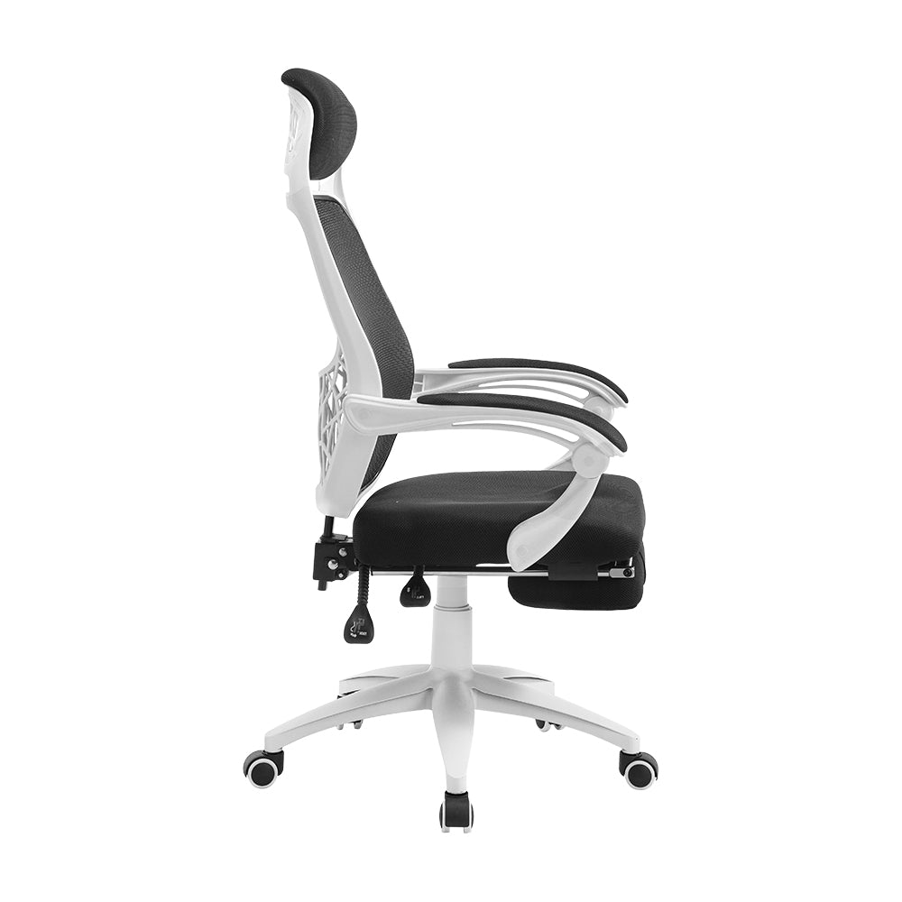 Artiss Mesh Office Chair Recliner Black White