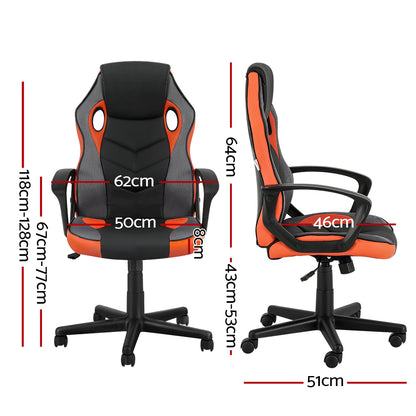 Artiss Gaming Office Chair Computer Executive Racing Chairs High Back Orange