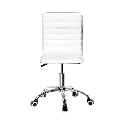 Artiss Office Chair Computer Desk Gaming Chairs PU Leather Low Back White